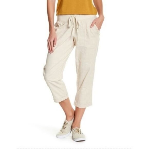 Allen Allen Pants - Allen Allen Drawstring Capri Pants